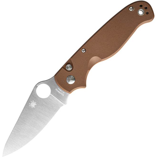Spyderco ButtonUp Brown G-10